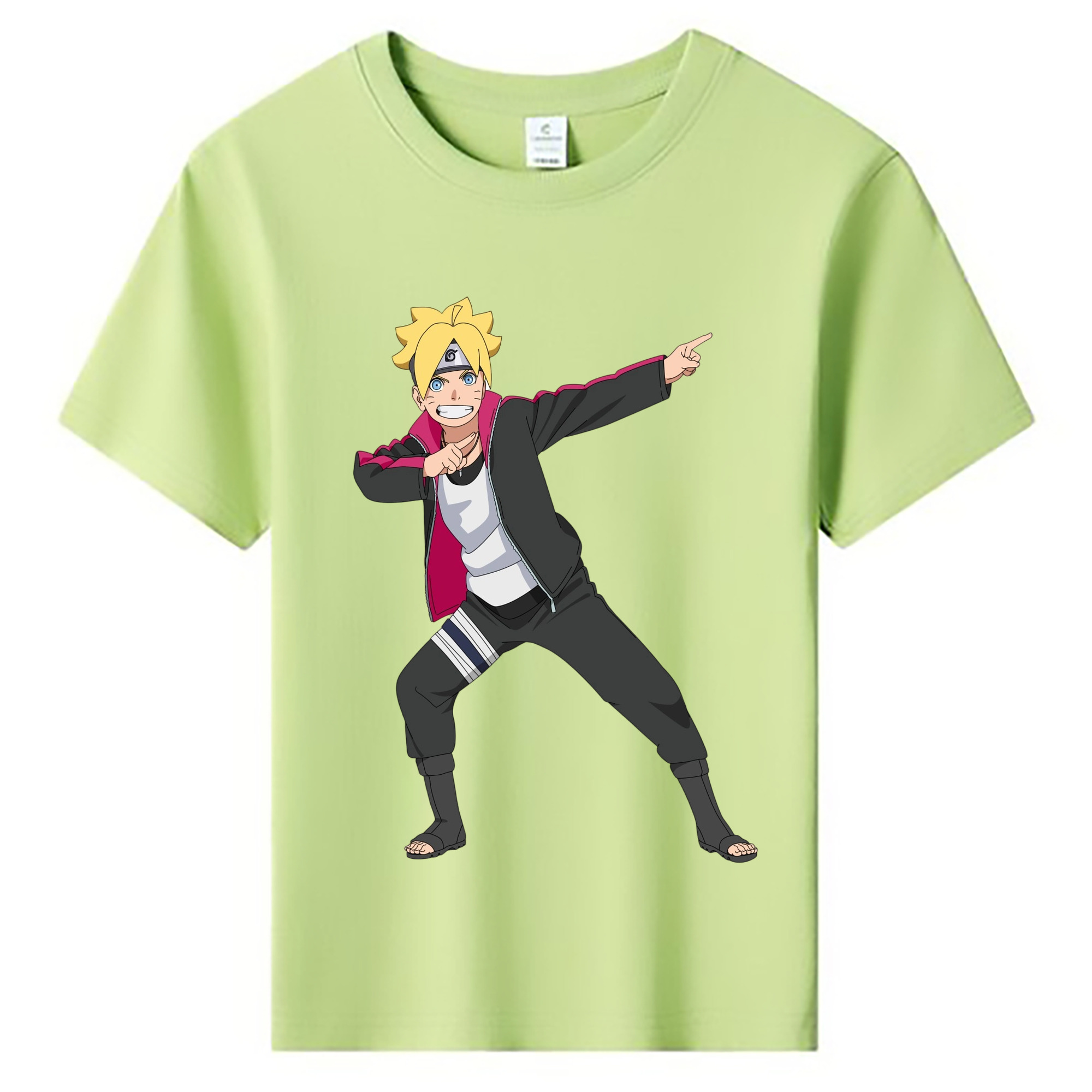（画像用） NARUTO -ナルト- うずまき ボルト Uzumaki Boruto 綿100％キッズTシャツ（フロントプリント）